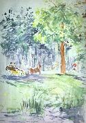 Berthe Morisot Carriage in the Bois de Boulogne oil painting picture wholesale